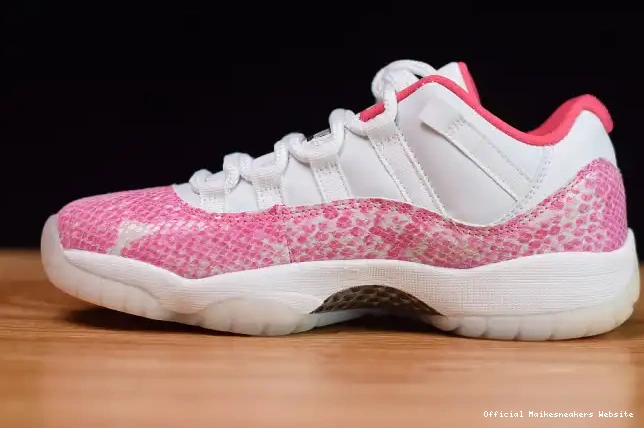 Official Maikesneakers 11 WMNS Low Pink Jordan Air AH7860-106 Snakeskin 0529